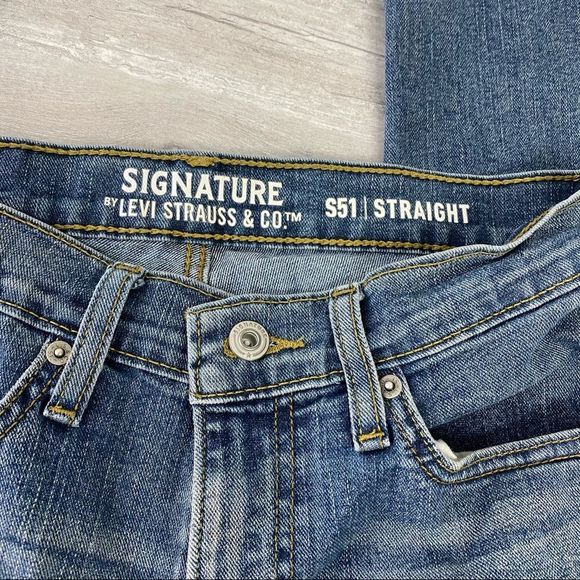 Signature Levi Mens S51 Modern Straight Leg Jeans - Picture 2 of 7
